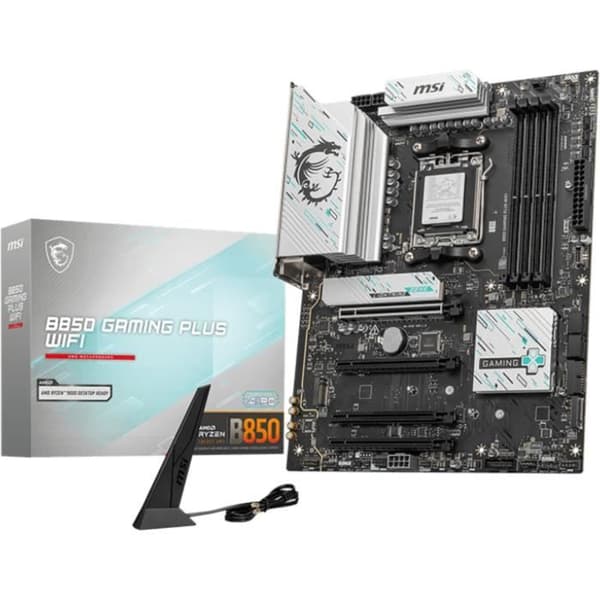 Moderkort - MSI - B850 GAMING PLUS WIFI - AM5 - DDR5 8200+ MT/s OC - PCIe 5.0 x16