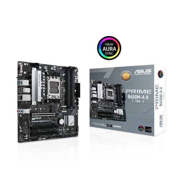 Moderkort - Asus - Prime B650M-A II-CSM - Micro-ATX - DDR5 - PCIe 5.0 M.2