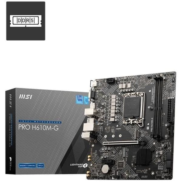 Moderkort - MSI - PRO H610M-G Intel H610 LGA 1700 micro ATX
