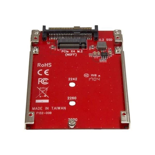 StarTech.com M.2 Drive to U.2 (SFF-8639) värdadapter för M.2 PCIe NVMe SSD:er M.2 Interface Adapter M.2 Card U.2 Red