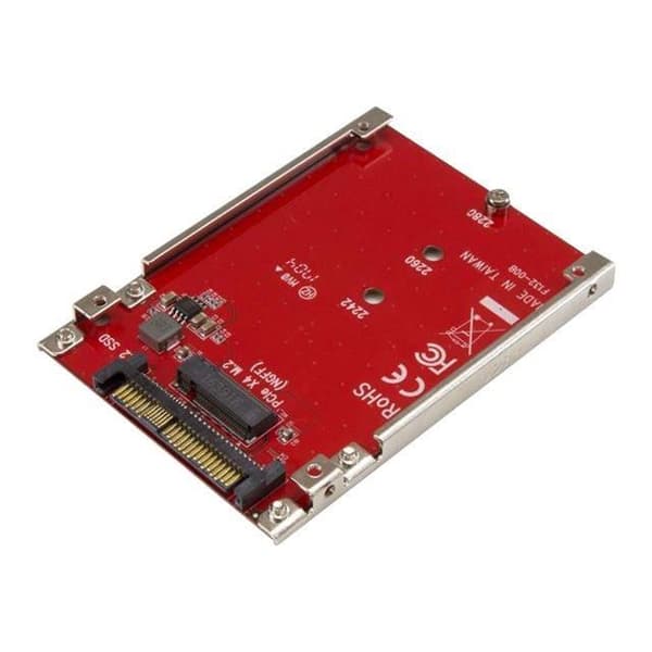 StarTech.com M.2 Drive to U.2 (SFF-8639) värdadapter för M.2 PCIe NVMe SSD:er M.2 Interface Adapter M.2 Card U.2 Red