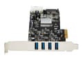 Miniatyrbild 3 av 4: USB-adapter - STARTECH - PCI Express-kontrollkort med 4 USB 3.0-portar - 4 dedikerade 5 Gb/s-banor