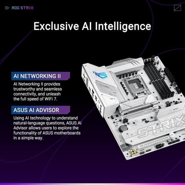 Moderkort ATX - ASUS - ROG Strix B860-A Gaming WiFi - Avancerad AI - Socket LGA 1851 - 192 GB RAM