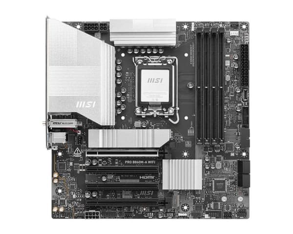 Moderkort - MSI - PRO B860M-A WIFI - LGA 1851 - DDR5 8600+MT/s OC - PCIe 5.0 x16