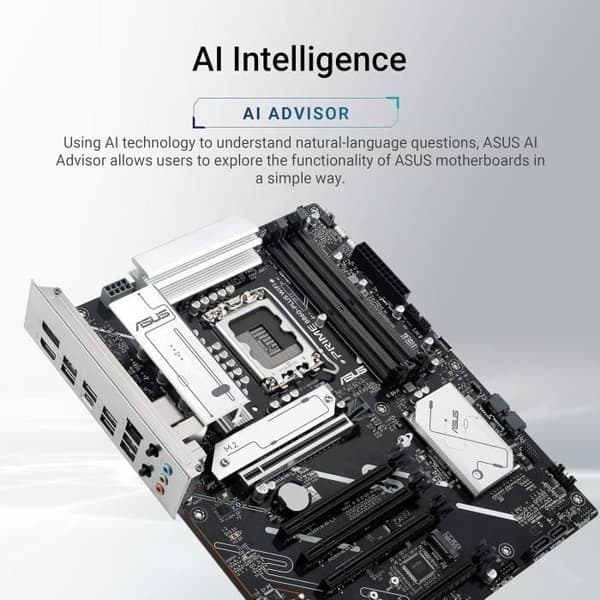 Moderkort - ASUS - PRIME B860-PLUS WIFI - DDR5 - PCIe 5.0 - 2 M.2 platser