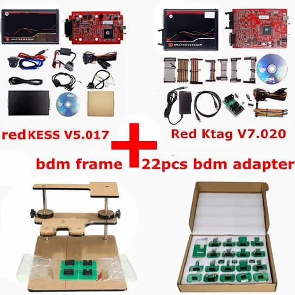Kess Ksuite V280, EU Rød, Ubegrænset Online Programmering, kess ktag 22 stk bdm