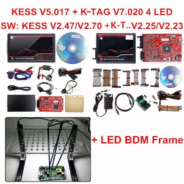 Kess Ksuite V280, EU Rød, Ubegrænset Online Programmering, Kess ktag bdm led
