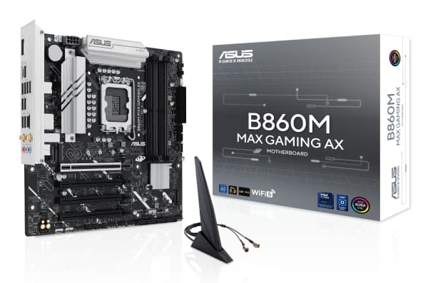 ASUS B860M MAX GAMING AX, Intel, LGA 1851 (Socket V1), Intel Core Ultra (Series 2), Intel LGA1851, DDR5-SDRAM, 256 GB
