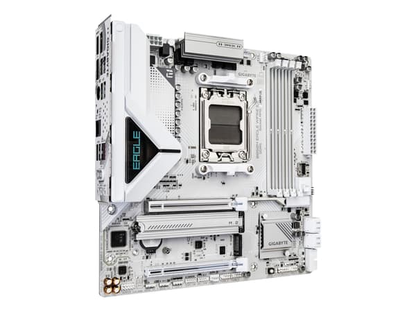 GIGABYTE B850M EAGLE WIFI6E ICE, AMD, Sokkel AM5, AMD Ryzen 7000 Series, AMD Ryzen 8000 Series, AMD Ryzen 9000 Series, Sokkel AM5, DDR5-SDRAM, 256 GB