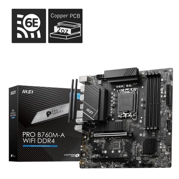 Moderkort - MSI - PRO B760M-A WIFI DDR4