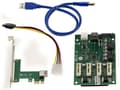 Miniatyrbild 1 av 3: Expansionsplatta för att konvertera en PCI Express x1-port till 4 PCIe x1-portar med ASM1184e Chipset