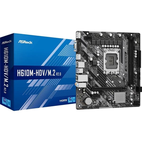 Moderkort ASRock H610M-HDV/M.2 R2.0              INTEL H610 LGA 1700