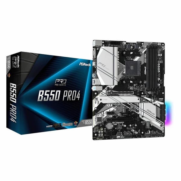 Moderkort ASRock B550 Pro4 AMD B550 AMD AM4