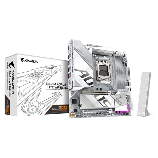 Moderkort Gigabyte B850M AORUS ELITE WIFI6E ICE AMD AMD AM5