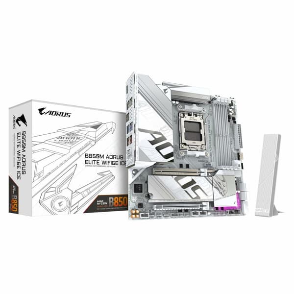 Moderkort Gigabyte B850M AORUS ELITE WIFI6E ICE AMD AMD AM5