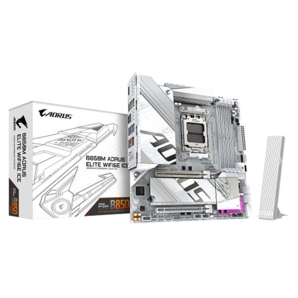 Moderkort Gigabyte B850M AORUS ELITE WIFI6E ICE AMD AMD AM5
