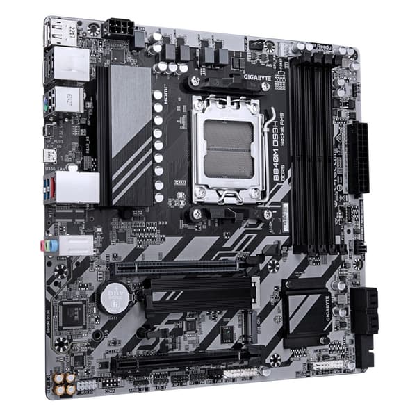 GIGABYTE B840M DS3H bundkort - AMD Ryzen 9000 CPU'er, 8+2+2 faser VRM, op til 8200MHz DDR5, 2xPCIe 4.0 M.2, 2.5GbE LAN, USB 3.2 Gen 1