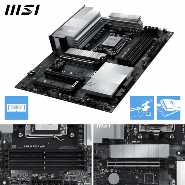 Moderkort MSI PRO X870E-P WIFI AMD AM5 AMD AMD X870E