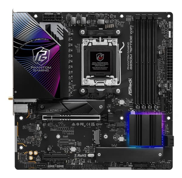 Asrock Phantom Gaming B850M Riptide WiFi AMD B850 Socket AM5 micro ATX