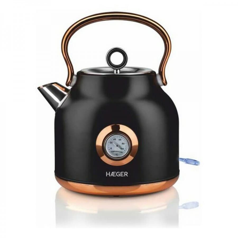 Elektrisk vattenkokare och tekanna Haeger Art Deco Black 2200 W (1,7 L)