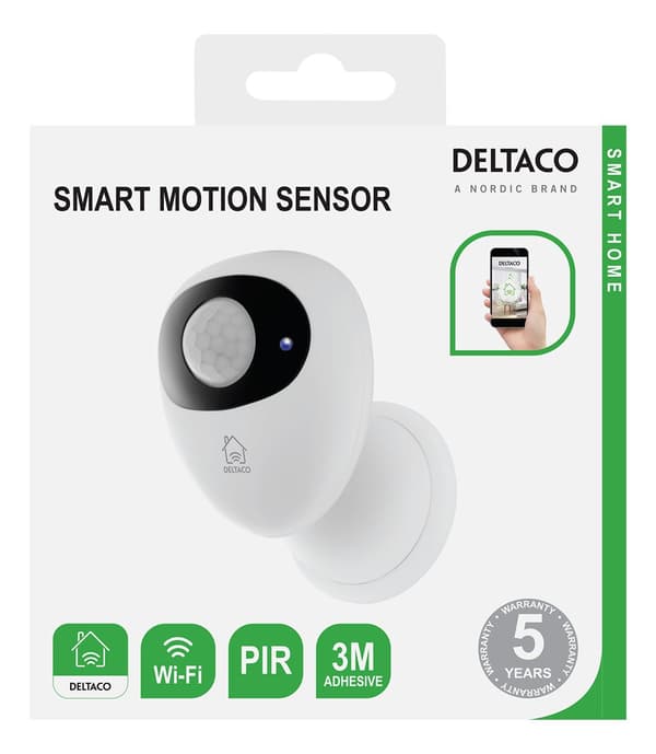 SMART HOME Motion sensor, PIR, WiFi 2.4 GHz white/black