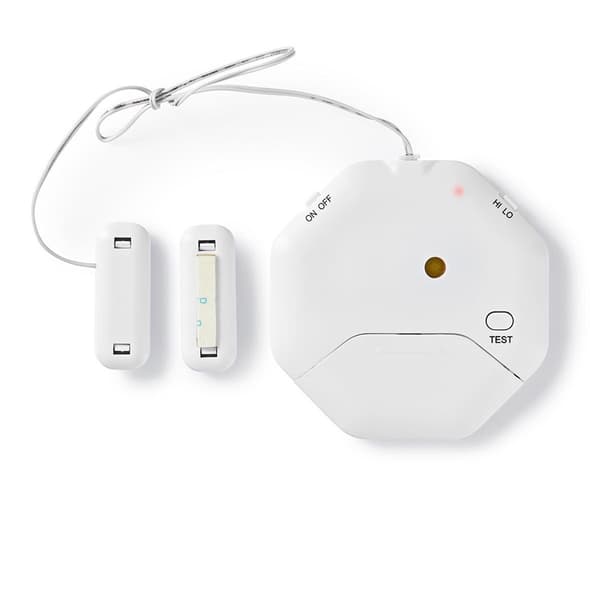 Nedis Dør Vindue Alarm | Batteri | 2x CR2032 | 85 dB | Hvid