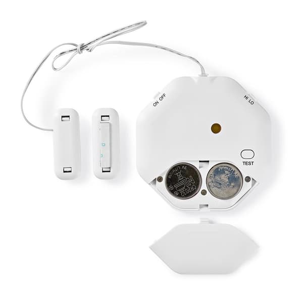Nedis Dør Vindue Alarm | Batteri | 2x CR2032 | 85 dB | Hvid