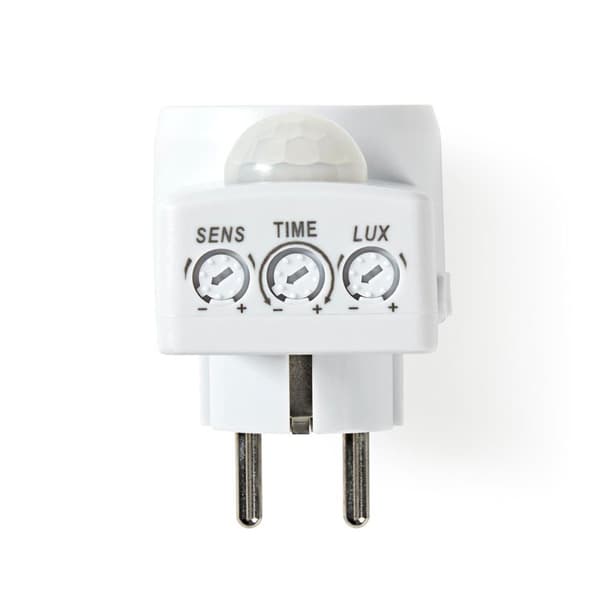 Nedis Liiketunnistin | Sisäkäyttöinen | Type F (CEE 7/7) | Tyyppi F (CEE 7/7) | 120 ° | 5 - 300 W | 300 W | 1200 W | 3 - 2000 Lux | Anturitekniikka: P