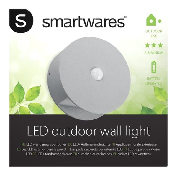 Ranex RA-1004236 LED utomhusvägglampa med sensor 0,5 W 60 Lm Grå