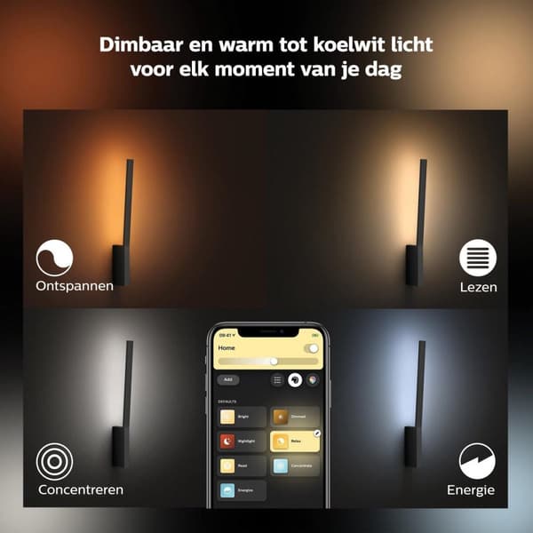 Philips Hue White & Color Ambiance Liane vägglampa vit 900lm (34344300)