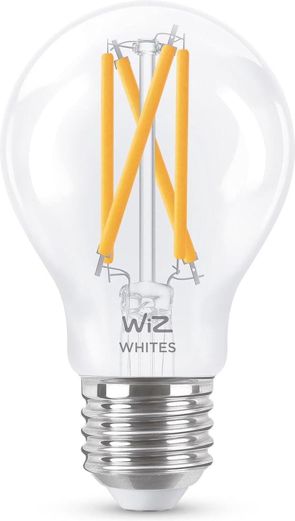 WiZ 8718699787158 Glödtråd LED-lampa E27, Typ: Smart glödlampa, Produktens färg: Transparent, Gränssnitt: Wi-Fi, AC-ingångsspänning: 220 - 240 V, AC-i