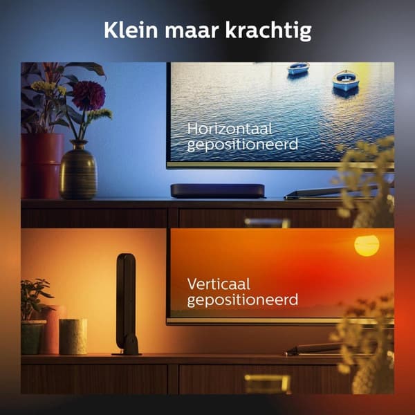Philips Hue White and Colour Ambiance Play Lightbar Twin Pack Dimbar upp till 16 miljoner färger Styrbar via app Kompatibel med Amazon Alexa Black (87