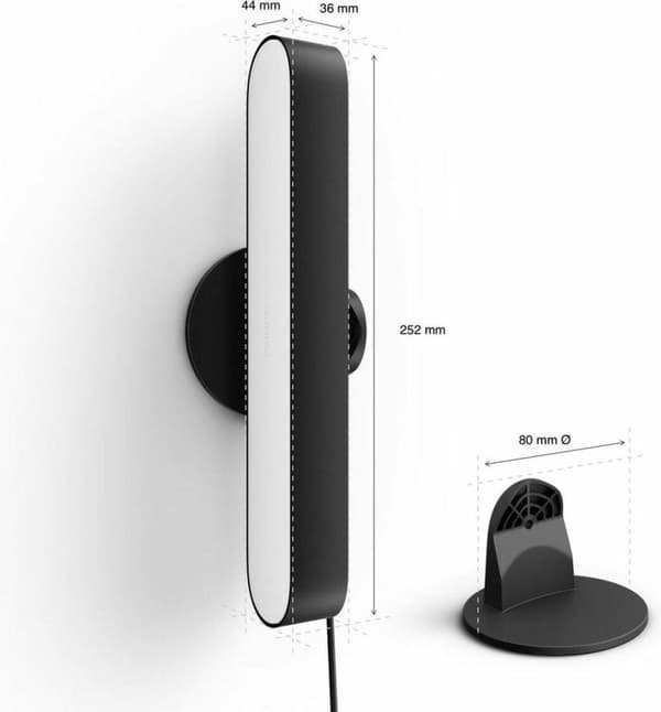 Philips Hue White and Colour Ambiance Play Lightbar Twin Pack Dimbar upp till 16 miljoner färger Styrbar via app Kompatibel med Amazon Alexa Black (87