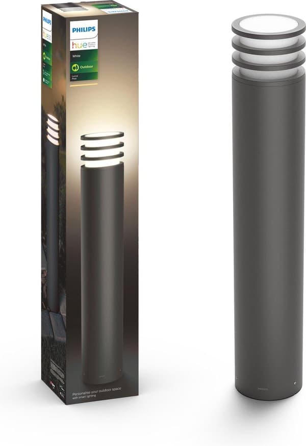 Philips Hue LED-polkuvalo Lucca ulkokäyttöön, himmennettävä, lämpimän valkoinen valo, ohjattavissa sovelluksella, yhteensopiva Amazon Alexan (Echo, Ec