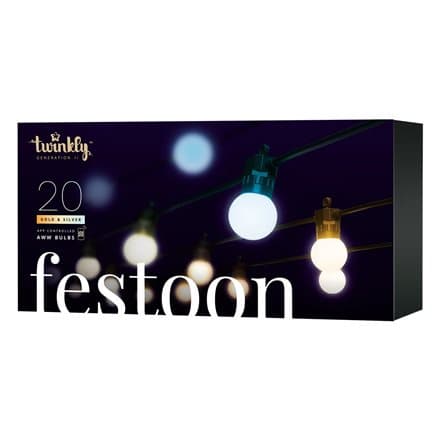 Light chain Twinkly Feston 20 bulbs AWW LED 10 m (TWF020GOP-BEU)