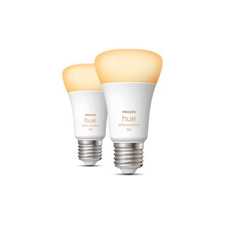 SET 2 becuri smart LED Philips, soclu E27, putere 6 W, forma oval, lumina alb calda, alb rece, alimentare 220 - 240 V, "000008719514328242" (timbru ve