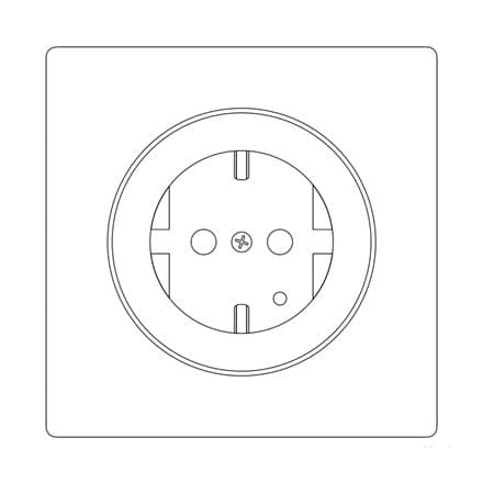Fibaro FGWOF-011-8 socket-outlet Type F Black Sort