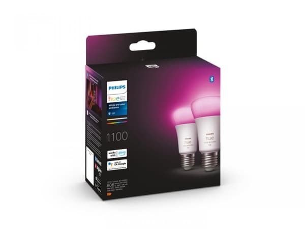 Philips Hue | WCA 11W A60 E27 2pcs pack | E27 | 11  W | White and colour 2000K-6500K +16 million colors | Bluetooth and Zigbee