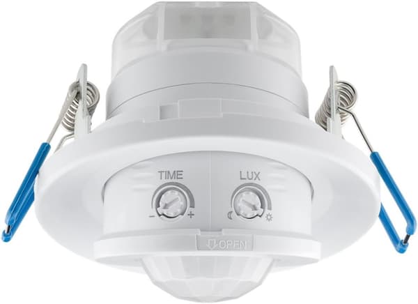 Goobay Infrarød bevegelsesdetektor for innfelt takmontering, 360° deteksjon, 8 m rekkevidde, for innendørs bruk (IP20), LED-tilpasset