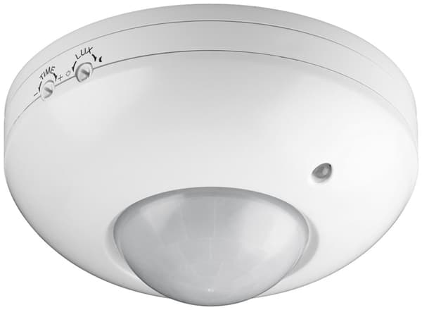 Goobay Infraröd rörelsedetektor för takmontering, 360°-detektion, 6 m räckvidd, för inomhusbruk (IP20), LED-anpassad