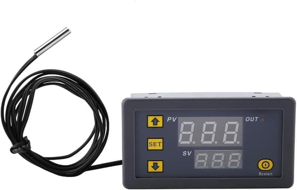W3230 DC 12V digital temperaturregulator, termostat med 20A LED-skærm, inklusive NTC 10K sensorsonde