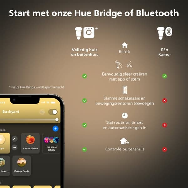 Philips Hue Being hængelampe - varmt til køligt hvidt lys - sort - 1 lysdæmper