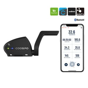Hastighets- og tråkkfrekvenssensor Coospo BK805 kompatibel med Wahooo, Garmin, Bryton etc.