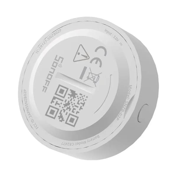 ZigBee Sonoff SNZB-02P smart temperatur- och fuktighetssensor (rund)