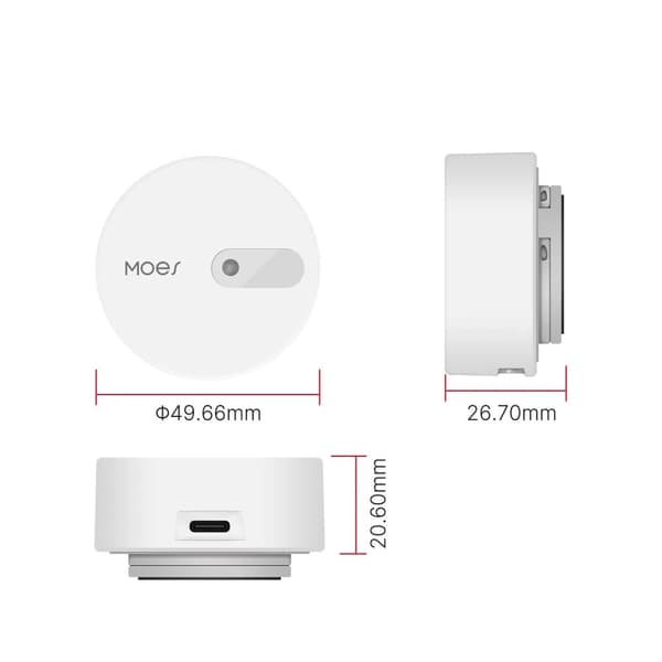 Mikrobølgebevægelsessensor Zigbee 3.0 Tuya Moes ZSS-LP-HP02-MS ES1ZZ(TY)