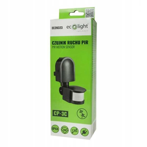 PIR-rörelsesensor CP-3C SVART max. 300W