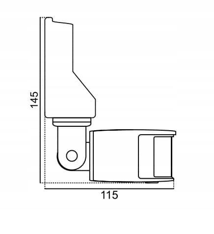 Bevægelsessensor 1300W 180° ES34Z sort