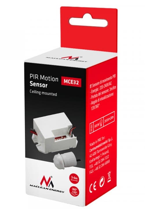 PIR-bevægelsessensor med ekstern sensor 800W 360st MCE32