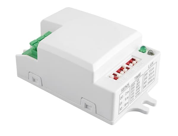 Mikrobølgebevægelsessensor SRC812 MINI, maks. 500W, AC220-240V, 50/60Hz, betjeningsvinkel 360*, område 2-8