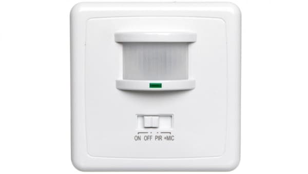 Liike- ja äänianturi 40/500W 140 astetta valkoinen OR-CR-206